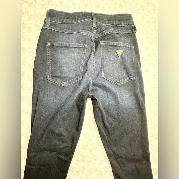 GUESS 1981 Womens Skinny Dark Blue Jeans - Picture 4 of 10